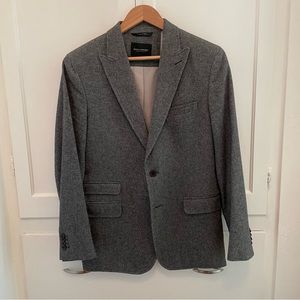 Banana Republic Grey Italian Cotton Modern Slim Fit Blazer - 38S